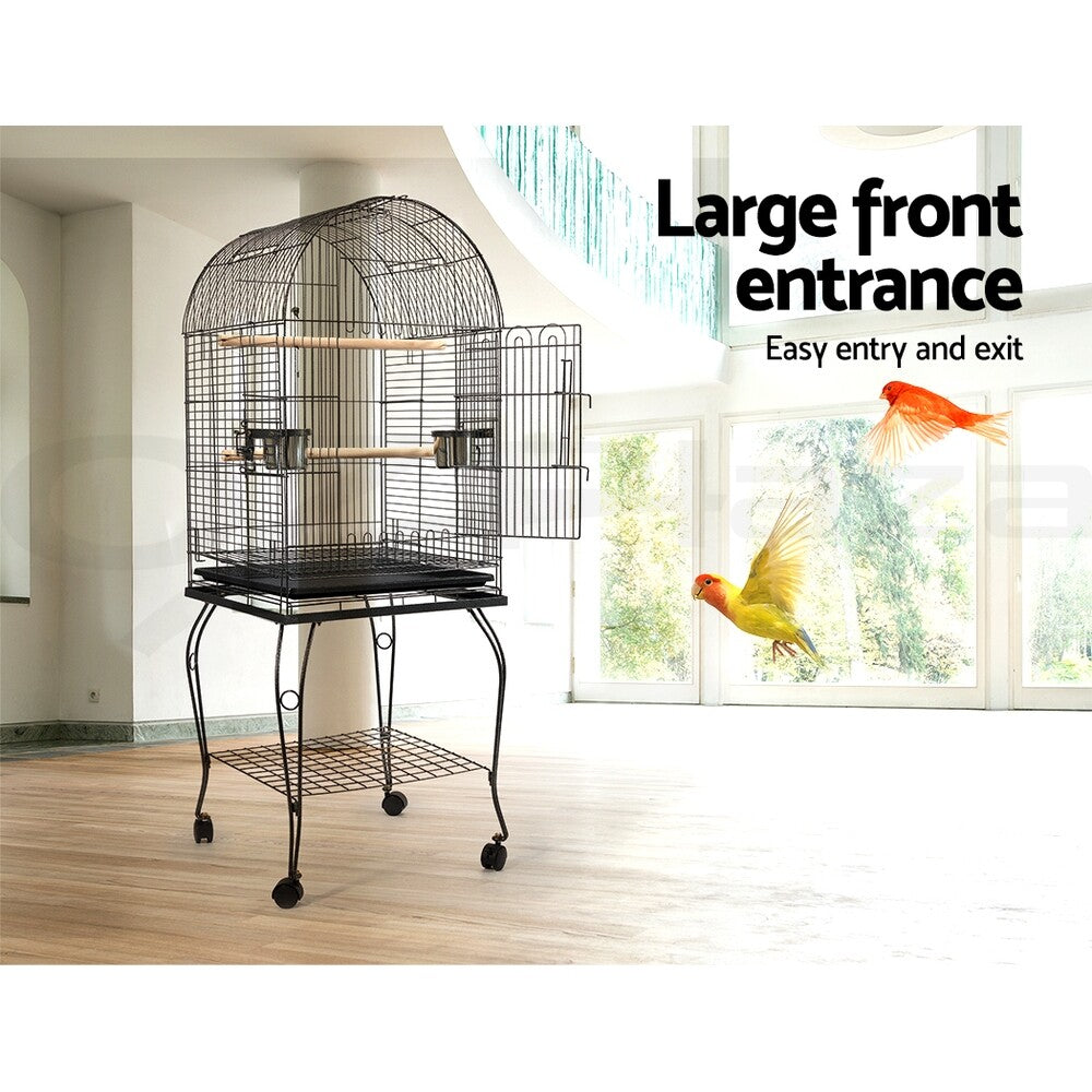 150cm Large Bird Cage Aviary Stand Castor Wheels
