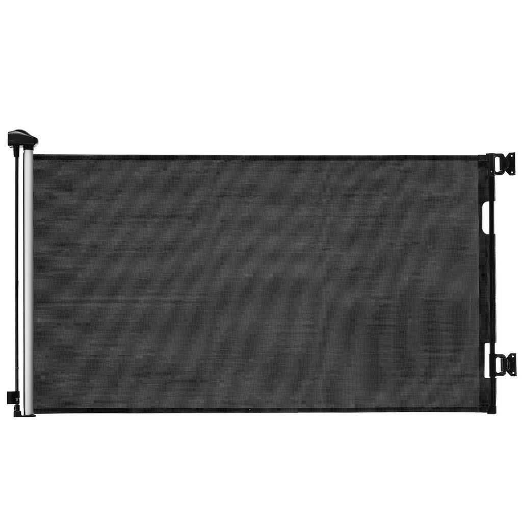 Uimoso Retractable Mesh Gate for Babies and Pets, 1430 mm W, 795 mm Tall, Black