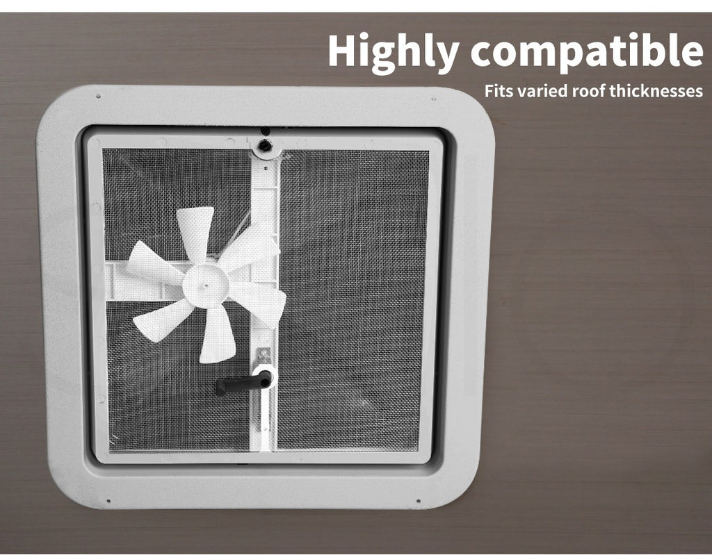 Manan Caravan Roof Vent – 12V Fan RV Hatch 355x355mm