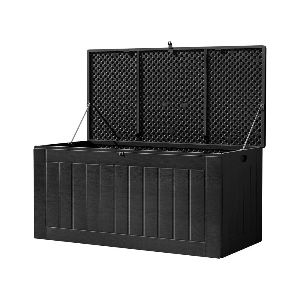 830L Lockable Outdoor Storage Bench Tool Box Black