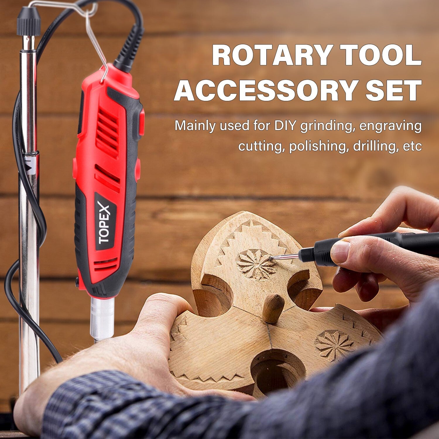 239pc Rotary Tool Kit – Grinding, Polishing & Craft Bits