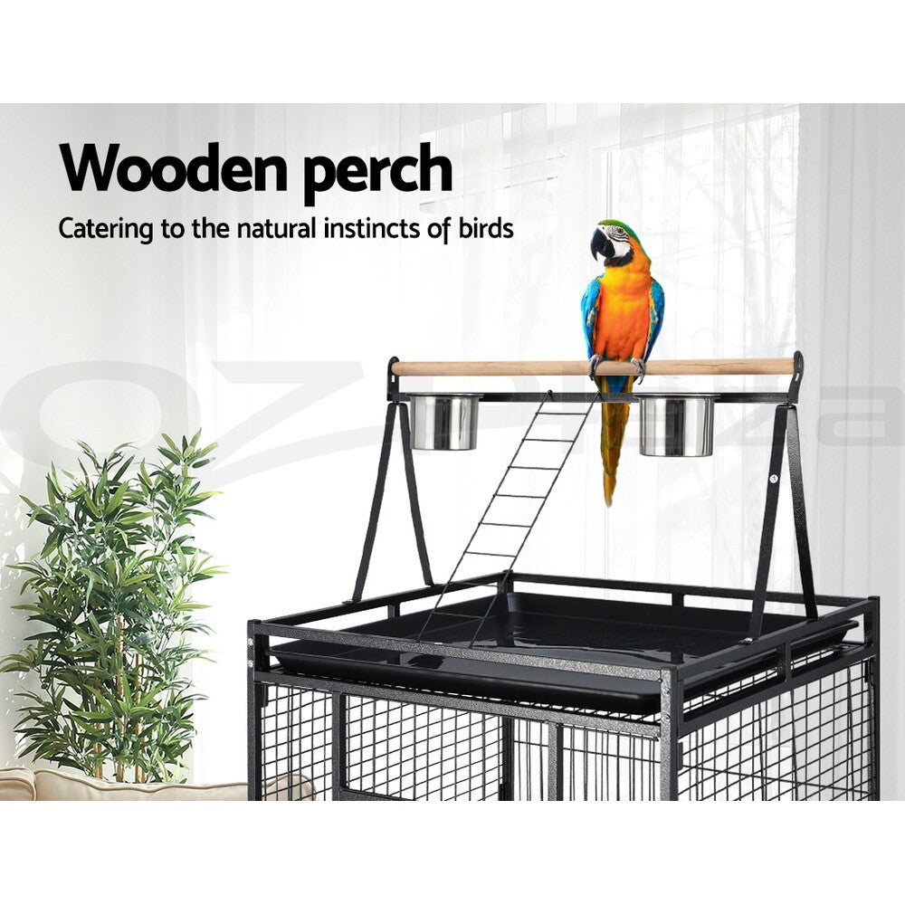 Large Bird Cage Aviary 173cm Travel Stand Budgie Parrot Toys