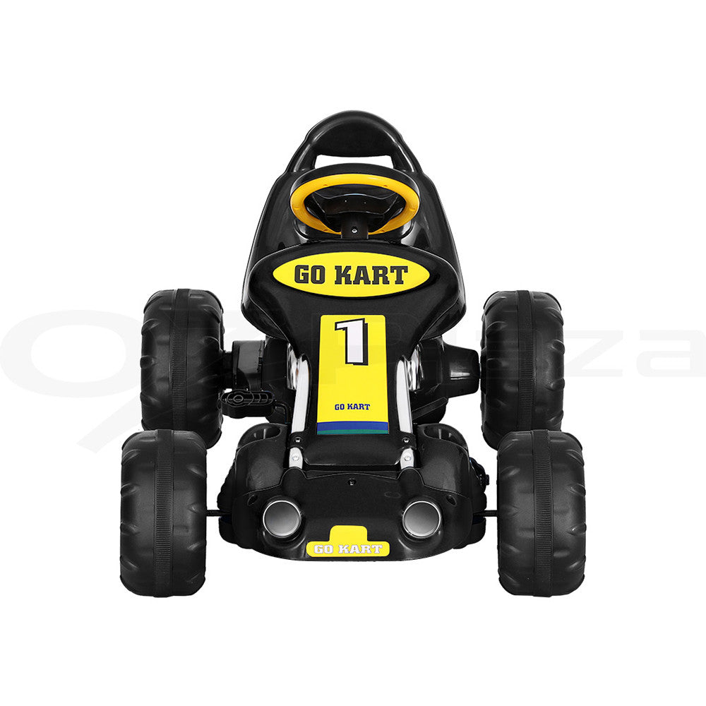 Kids Pedal Go Kart Ride On Racing Car Plastic Tyres Black