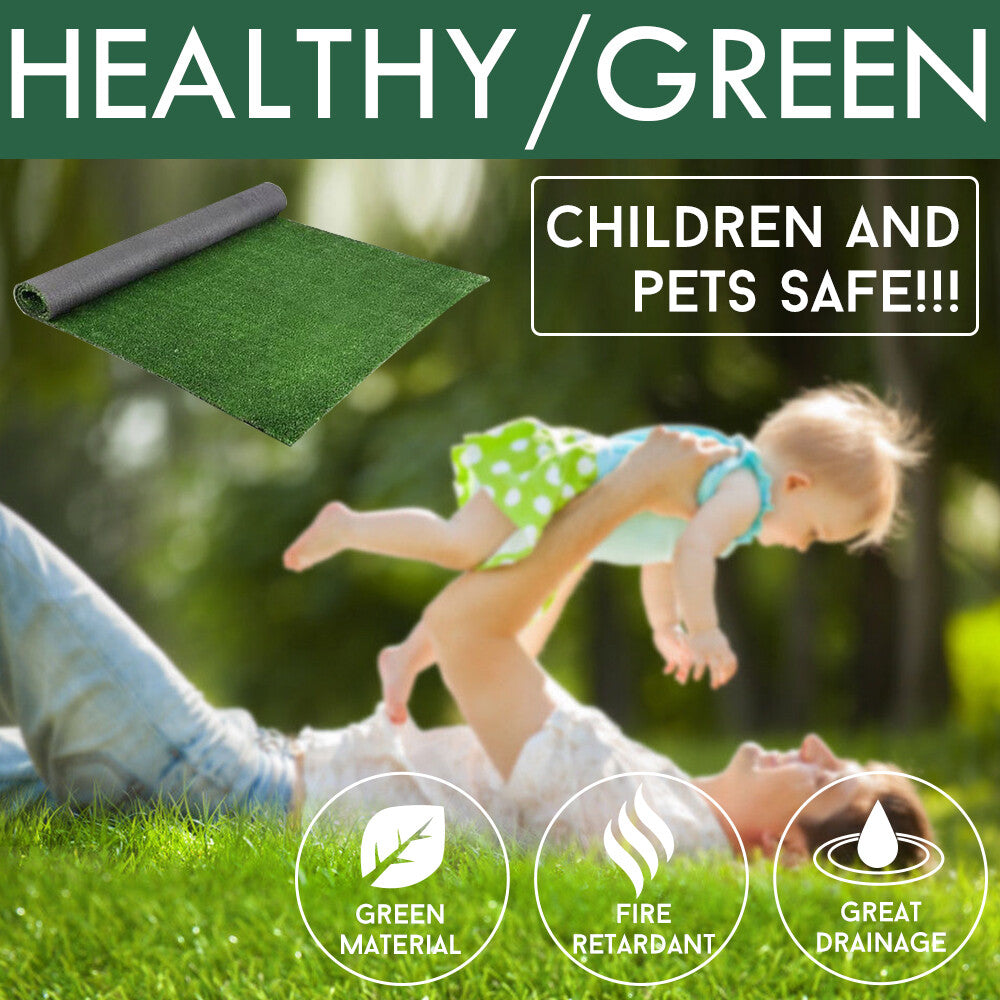 2x5M Artificial Grass – Synthetic Turf Lawn Mat Green Flooring