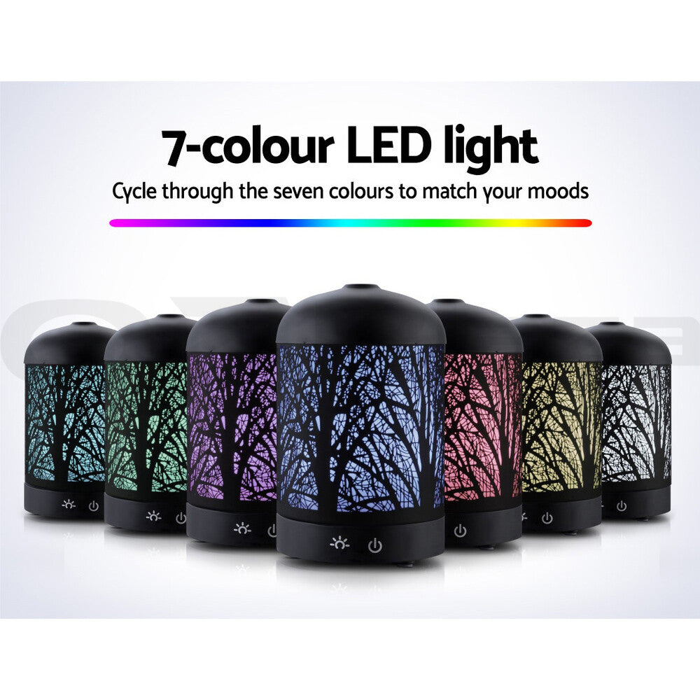 Ultrasonic Aroma Diffuser Aromatherapy LED Humidifier Iron Forest