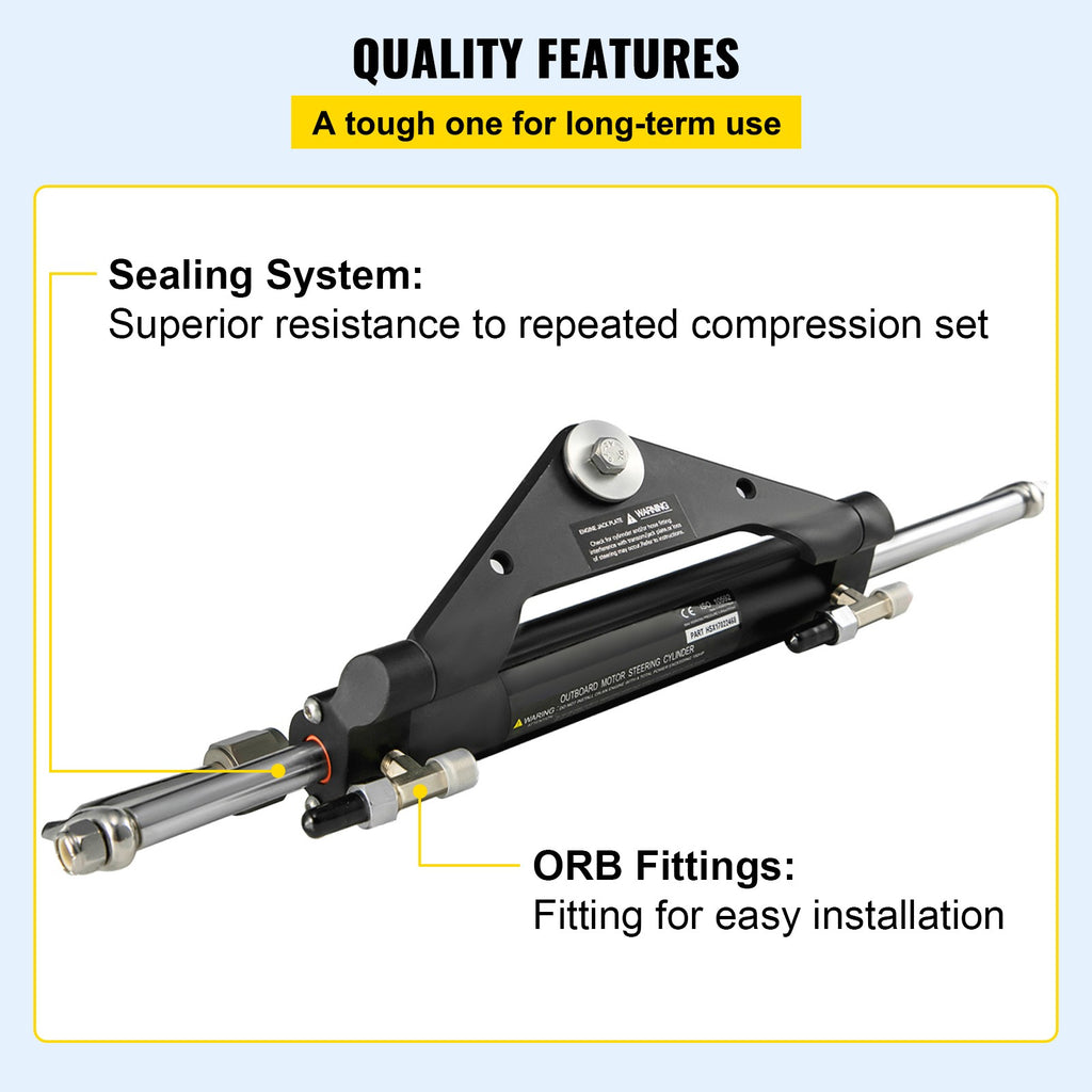 Uimoso HC4645H Front Mount Hydraulic Outboard Steering Cylinder Ram Up To 150HP