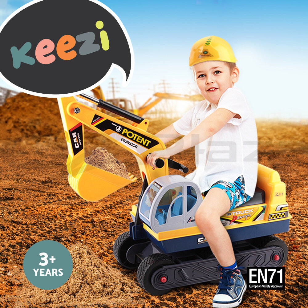 Kids Sandpit Toys Ride On Digger Bulldozer Excavator