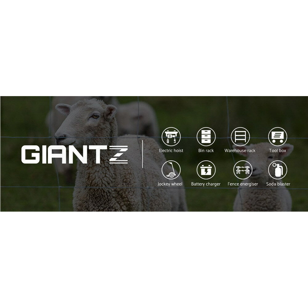 Giantz Electric Fence Wire 2000M Fencing Tape Energiser Stainless Steel Poly