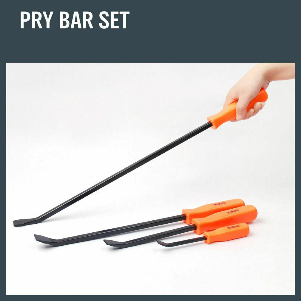 4PCS Pry Bar Set – HORUSDY Heavy Duty Steel Crowbars for Car/Mechanic