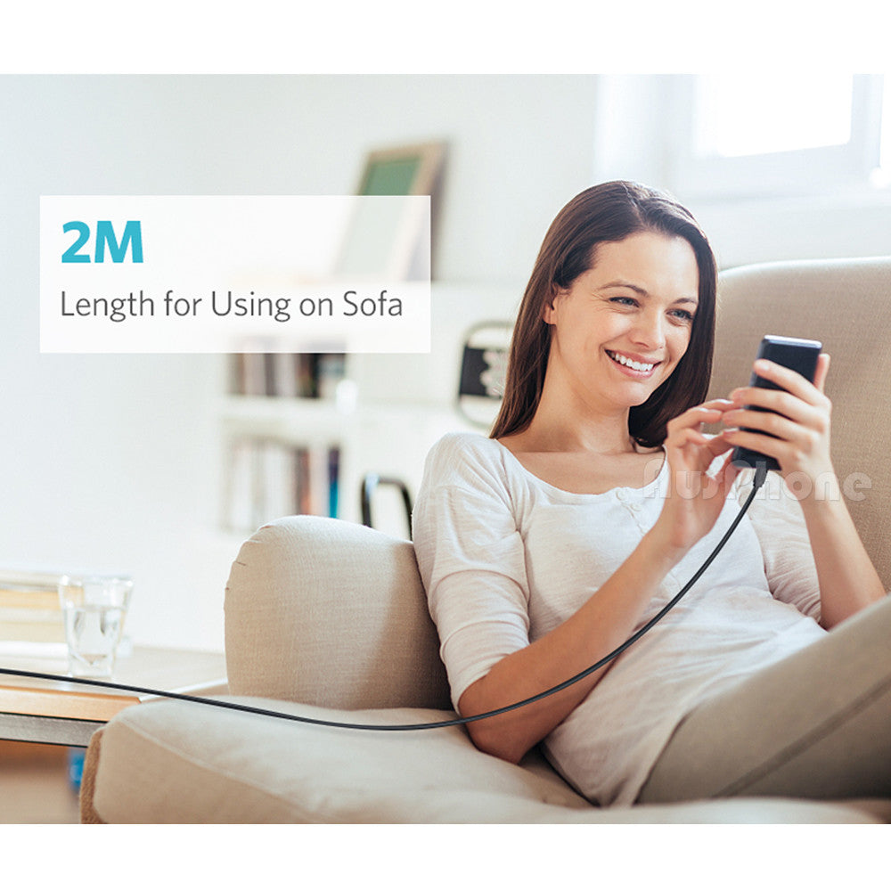 Micro USB Charger Cable 2m Long for Fast Charging and Data