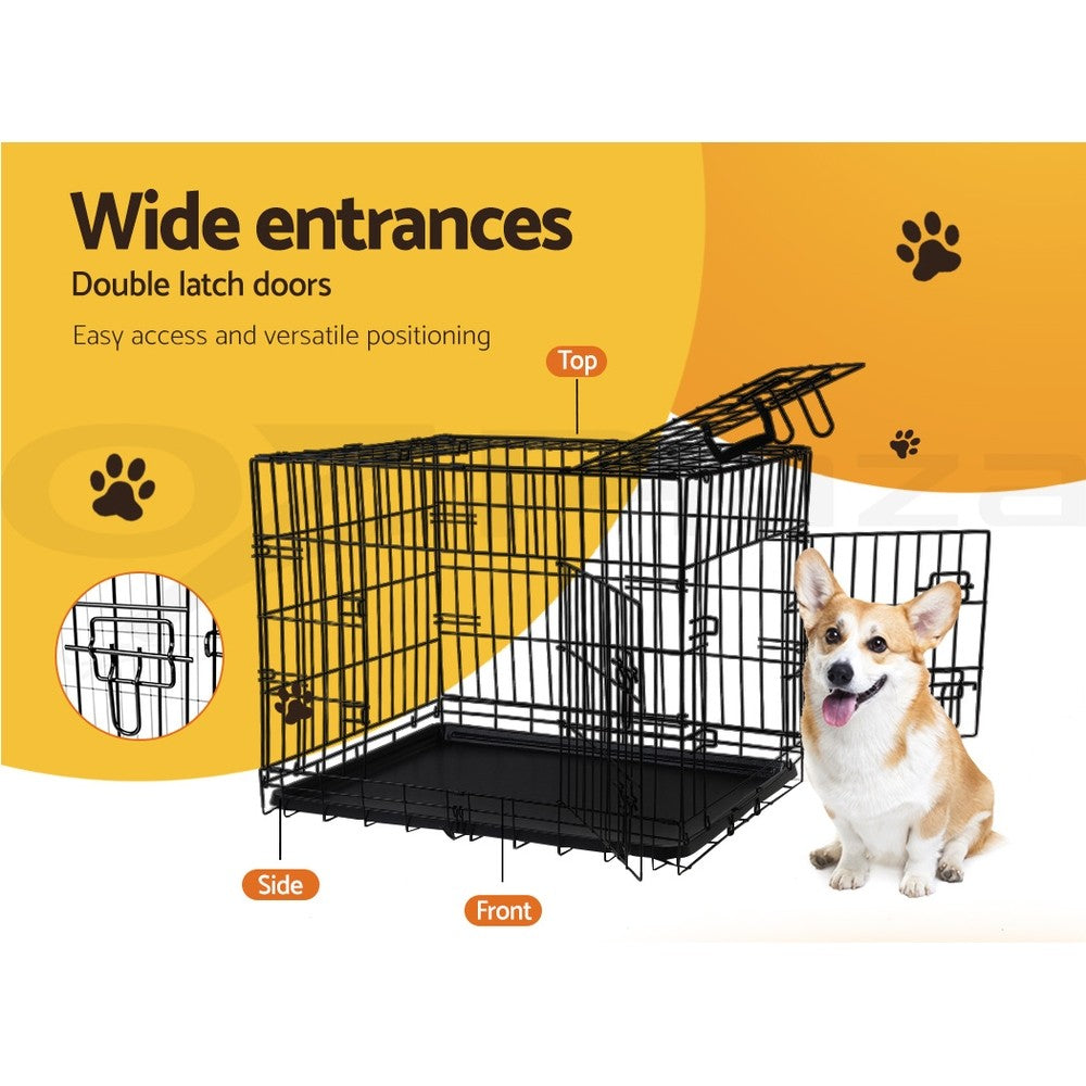 Dog Cage Crate Metal Kennel Cat Playpen Large 24–48"