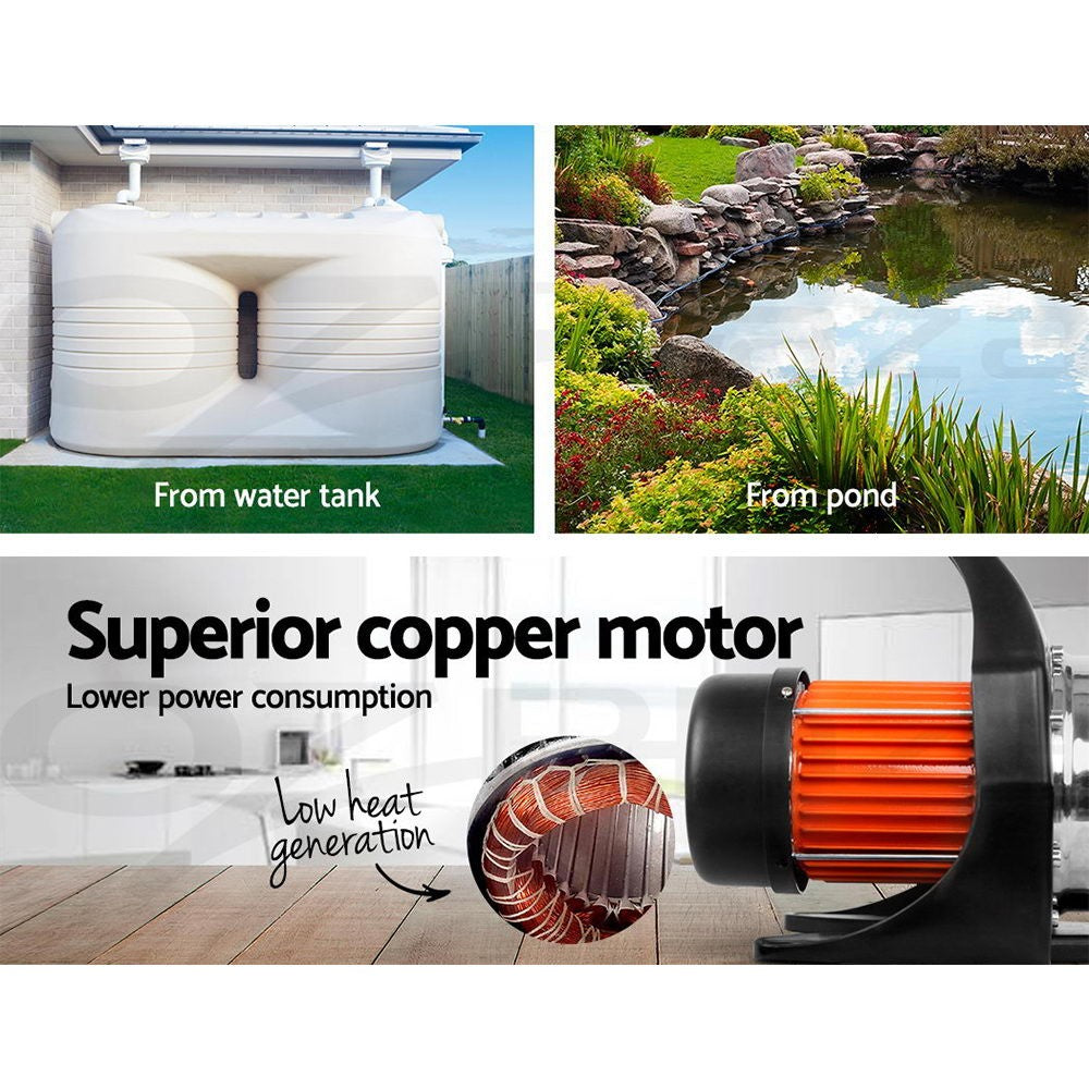 800W Garden Water Pump High Pressure Irrigation Tank Rain