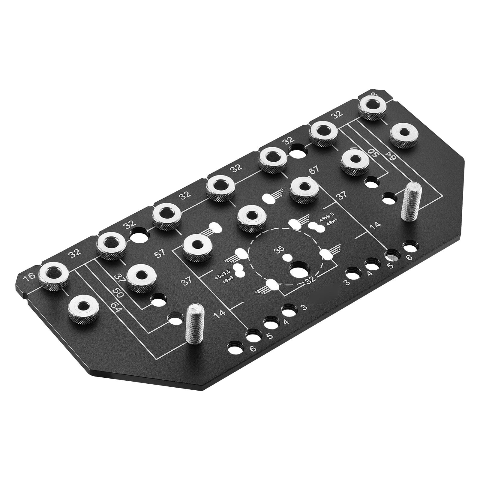 Uimoso Shelf Pin Jig and Hinge Jig 2-in-1 Aluminum Alloy Cabinet Hole Drilling