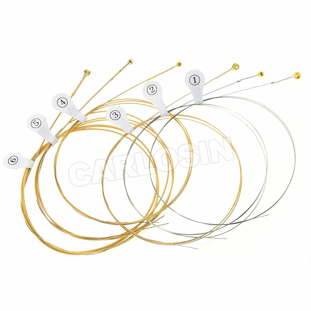 Acoustic Guitar Strings Steel Premium Light 6pcs with Free Pick