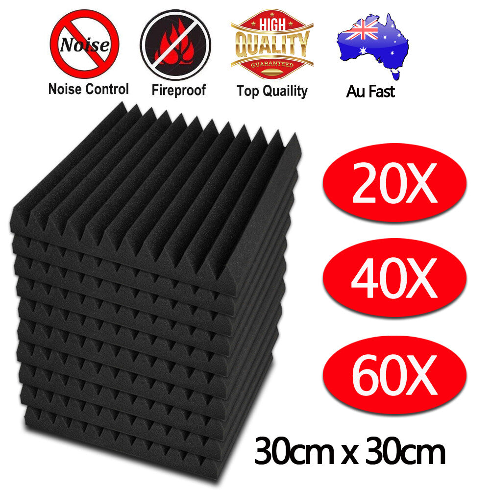 30/50cm Acoustic Foam Panels – Sound Absorption Wedges