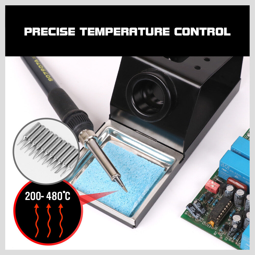 2-in-1 Soldering Station – Hot Air Gun & SMD Rework Iron