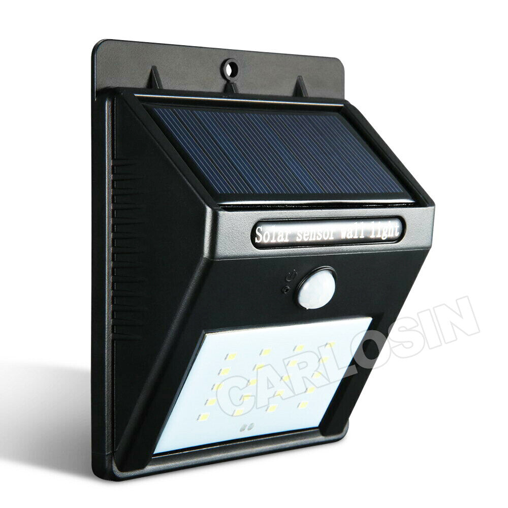 4PCS Solar Powered PIR Motion Sensor Light 20 LED Outdoor Security