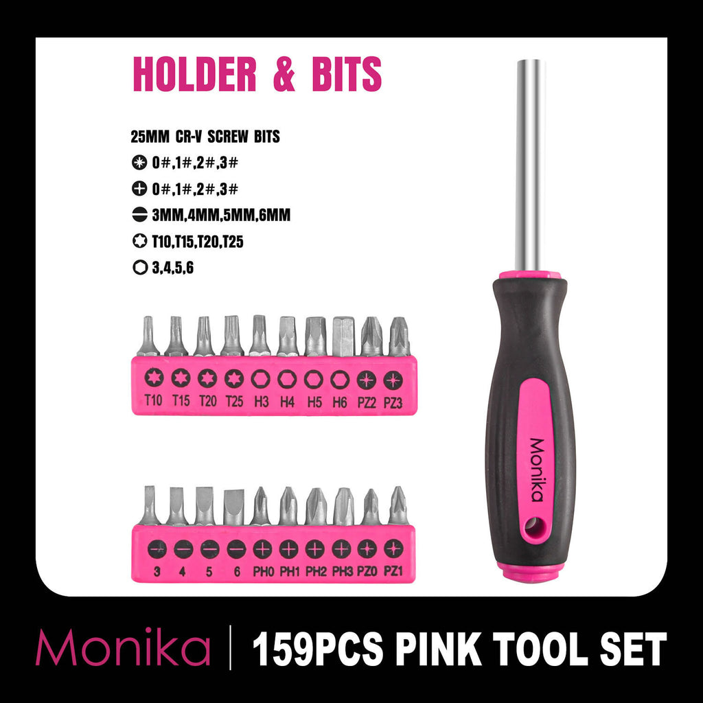 Pink Tool Set – Portable Household & Gardening Kit