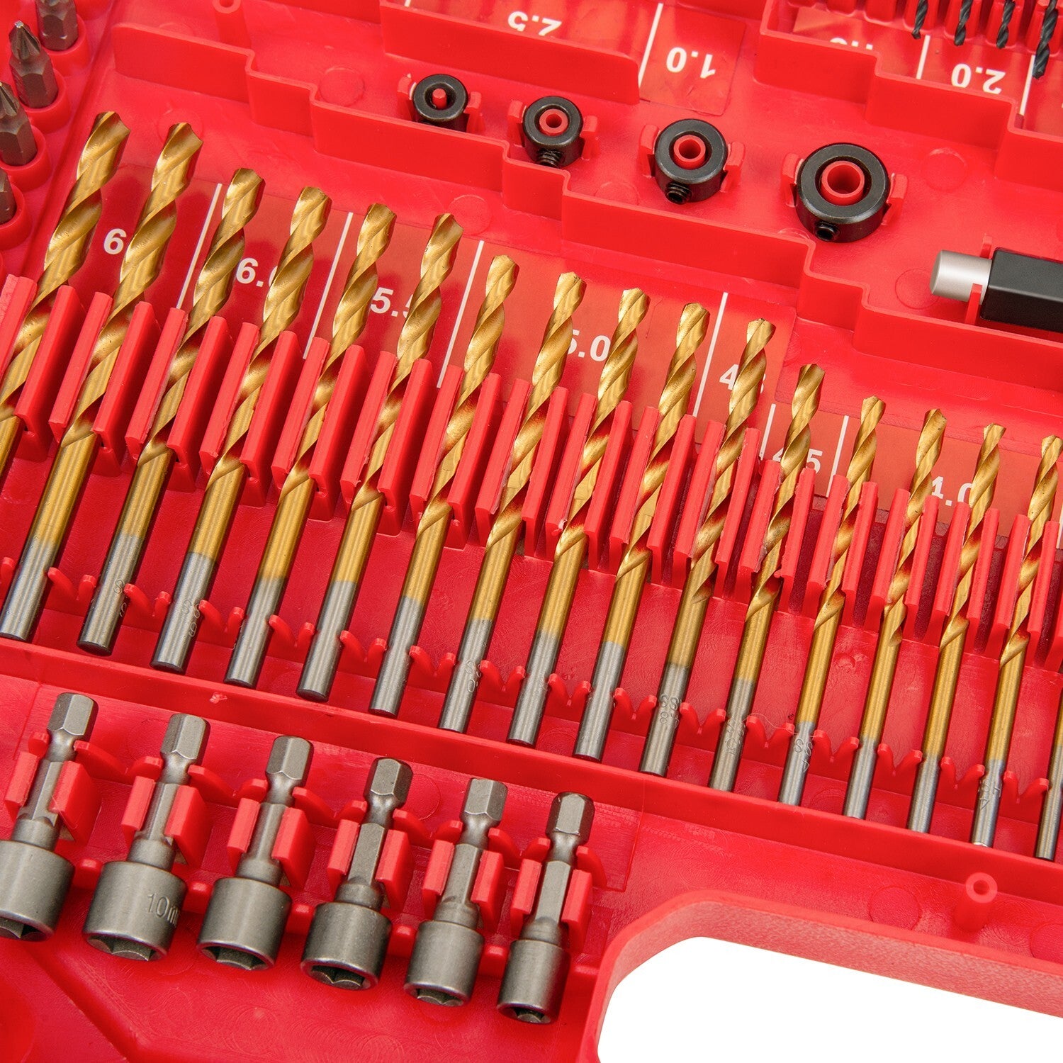 246pc Drill & Screw Bit Set – Titanium for Metal, Wood, Masonry