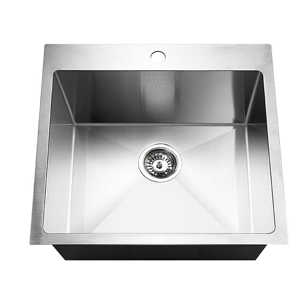 53x50cm Stainless Steel Kitchen Sink Single Bowl Silver