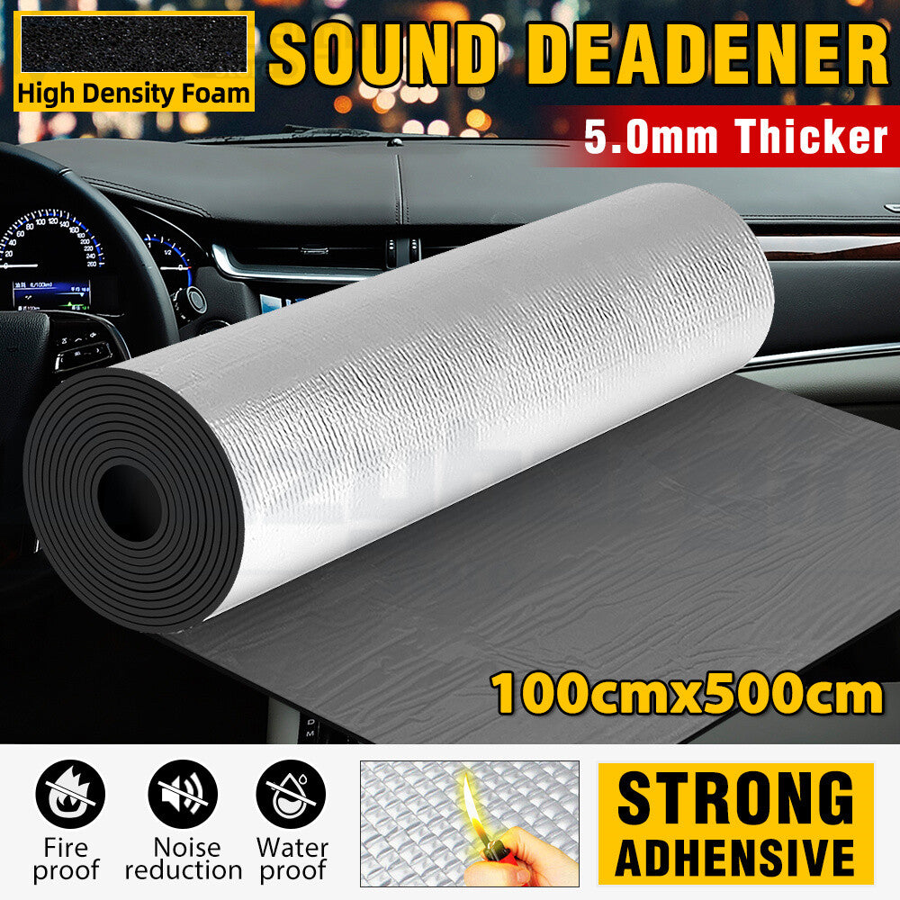 1x5M Car Sound Deadener – Foam Insulation Mat Heat & Noise Shield