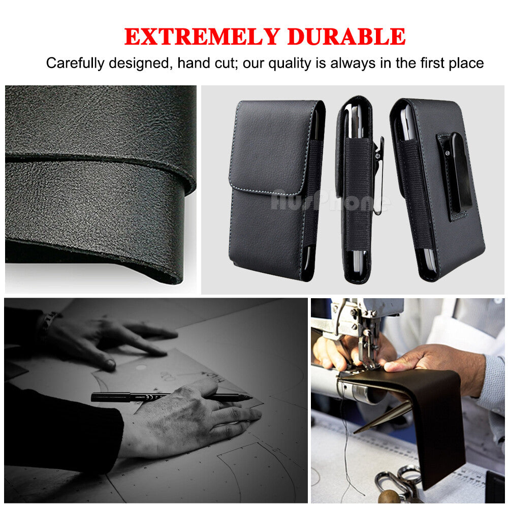 Leather Case Holster Pouch with Belt Clip for iPhone