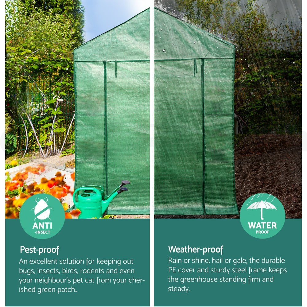 Walk In Greenhouse 8 Shelf Plant Tunnel 1.4x1.5x2m