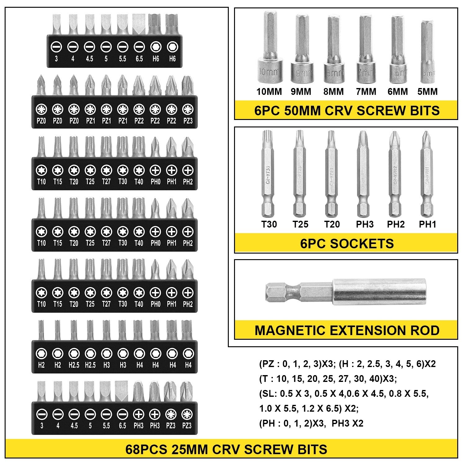 82pc Cordless Electric Screwdriver Set – 4V Max with CRV Bits