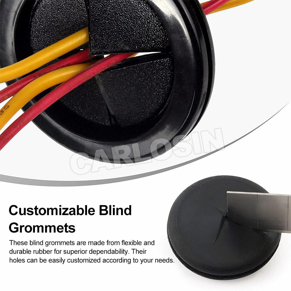 200pcs Rubber Grommet Assortment Set Wire Gasket Hole Plug AU