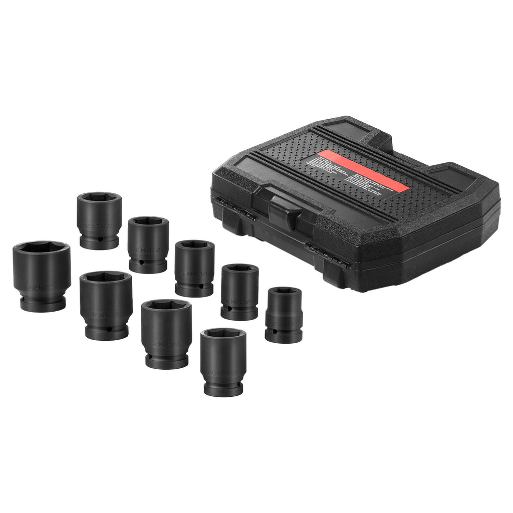 Uimoso Axle Nut Impact Socket Set 1" Drive 6-Point 9PCS SAE Spindle Nut Socket