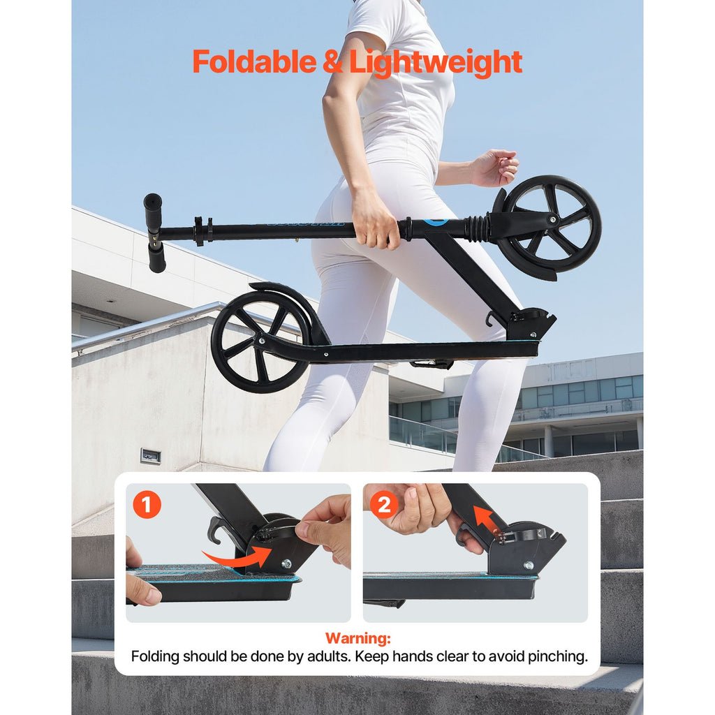 Uimoso Foldable Kick Scooter for Kids, Teens, and Adults, 99.8 kg Capacity