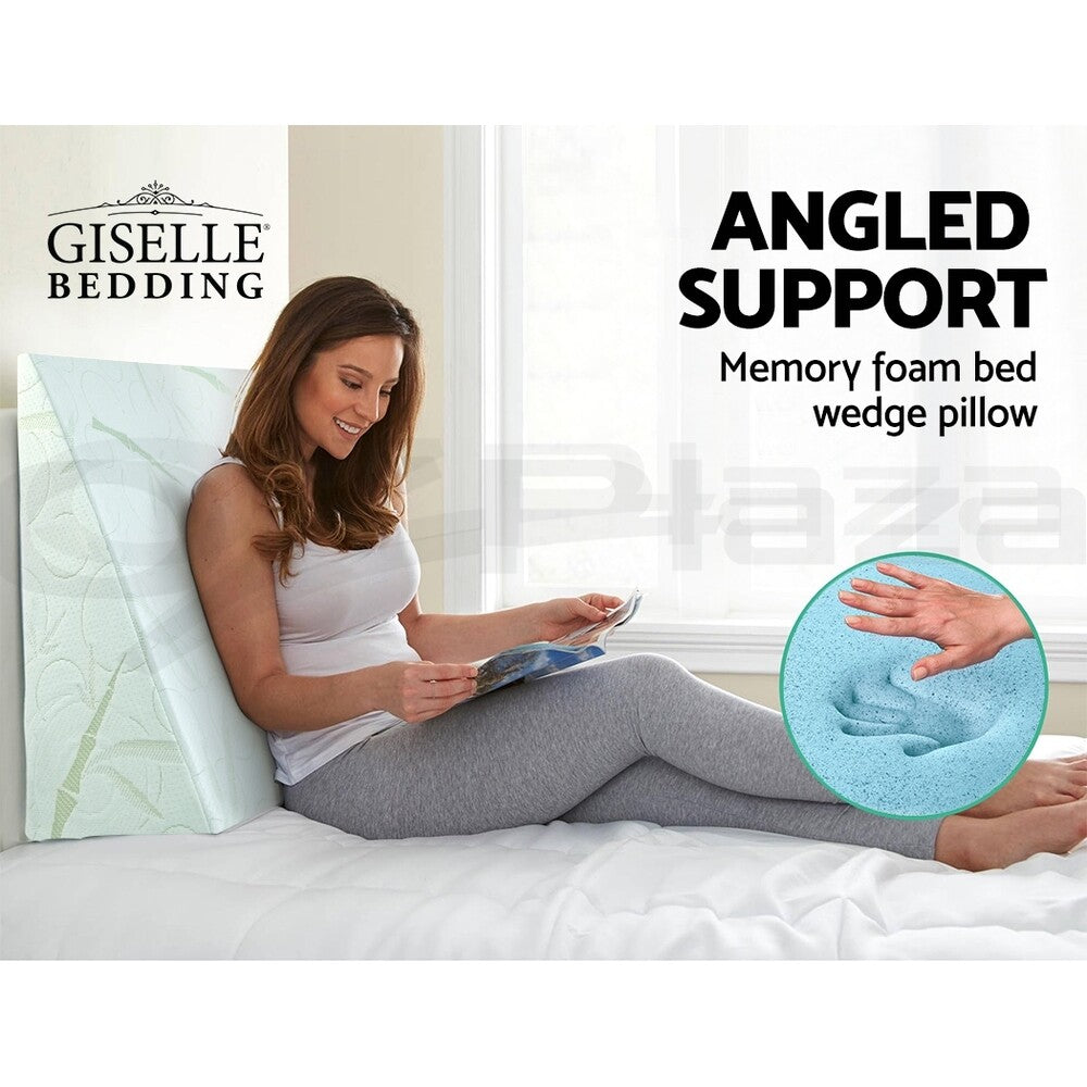 Bedding Memory Foam Wedge Pillow Bamboo Back Support