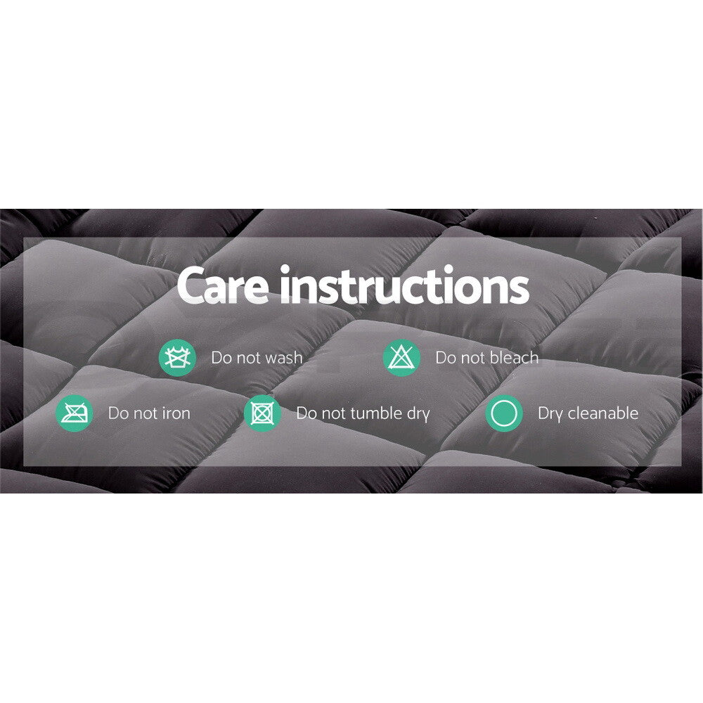 Bamboo Charcoal Pillowtop Mattress Topper Protector Cover