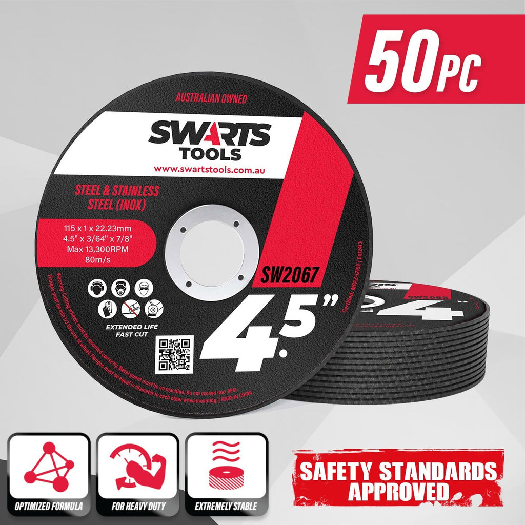 50pc 4.5" (115mm) Cutting Discs – Thin Angle Grinder Wheels for Metal & Steel