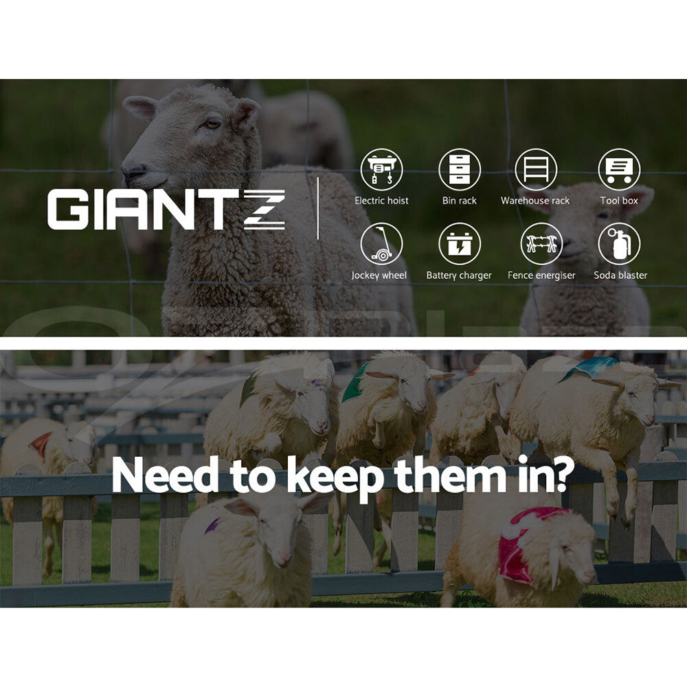 3km Solar Electric Fence Energiser Kit 500m Wire