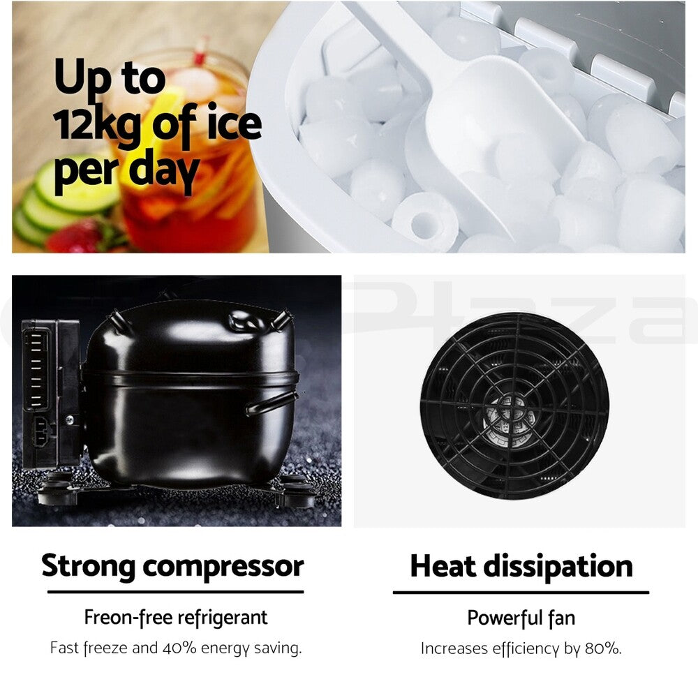 Portable Ice Maker Ice Cube Machine 2L Countertop Silver