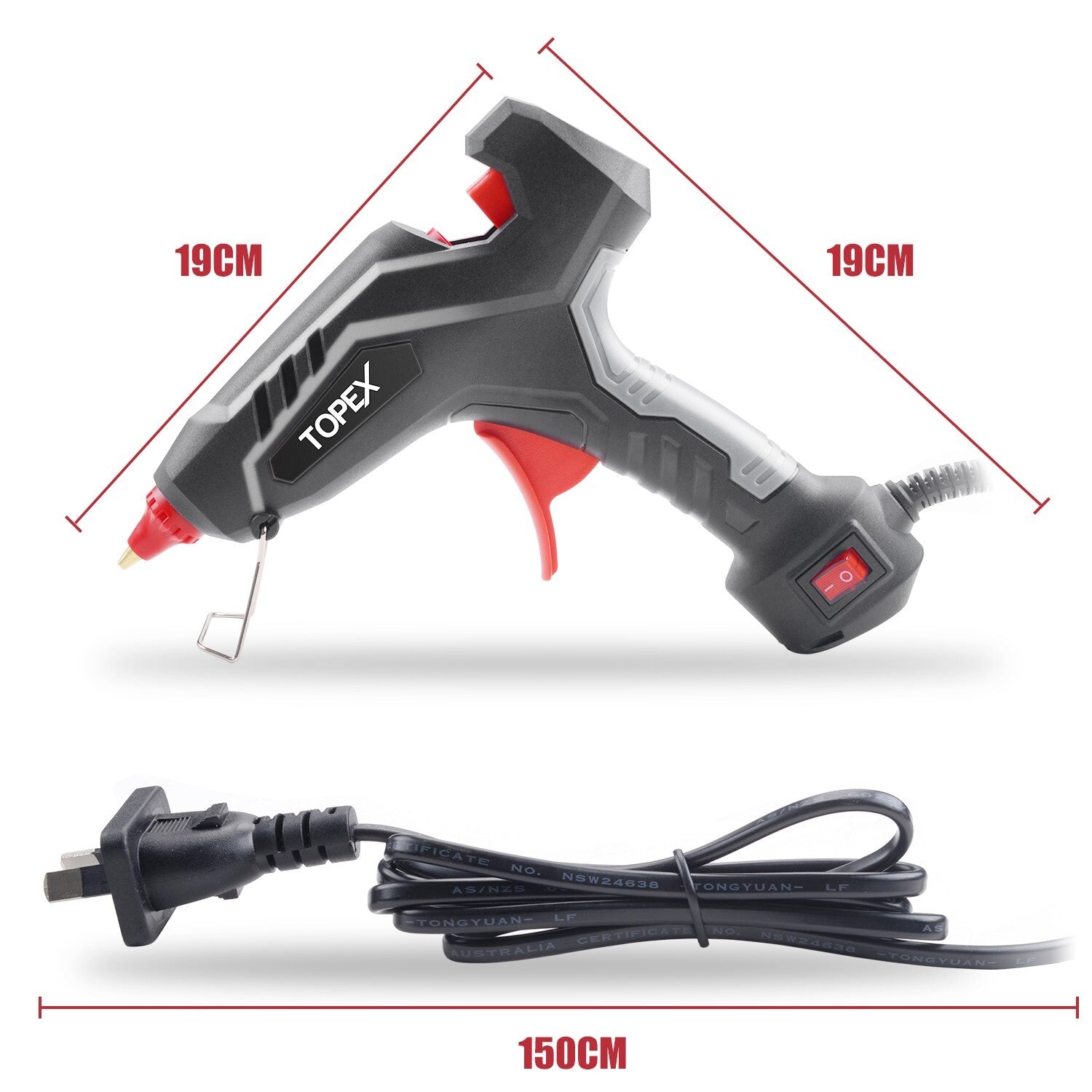 100W Hot Melt Glue Gun – Electric Craft with 10 Glue Sticks