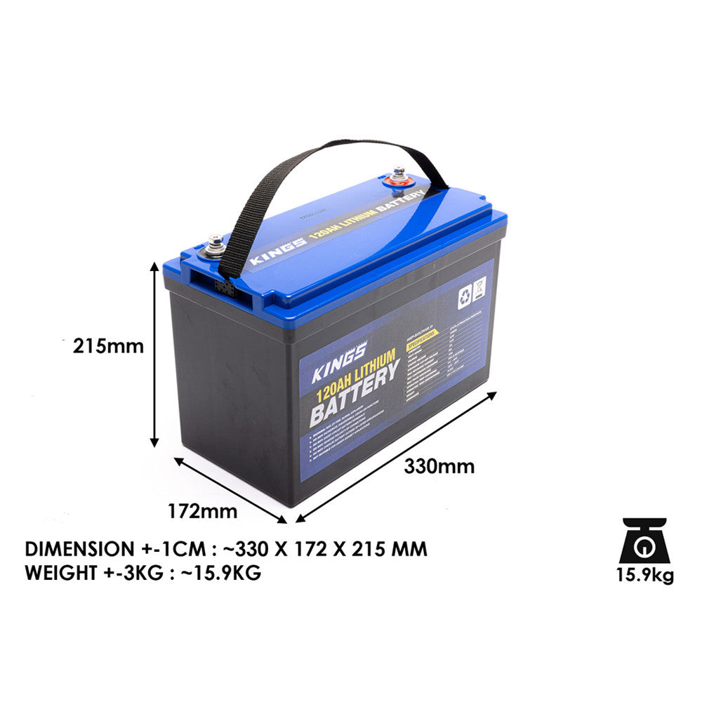 Adventure Kings 12V 120Ah Lithium Battery LiFePO4 3 year warranty