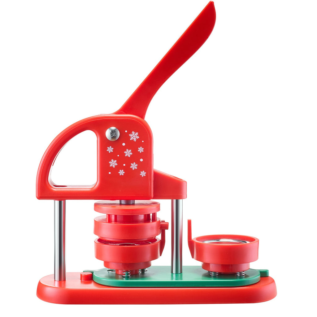 Uimoso Button Maker Machine 58 mm with 100 Plastic Pin Parts - Red