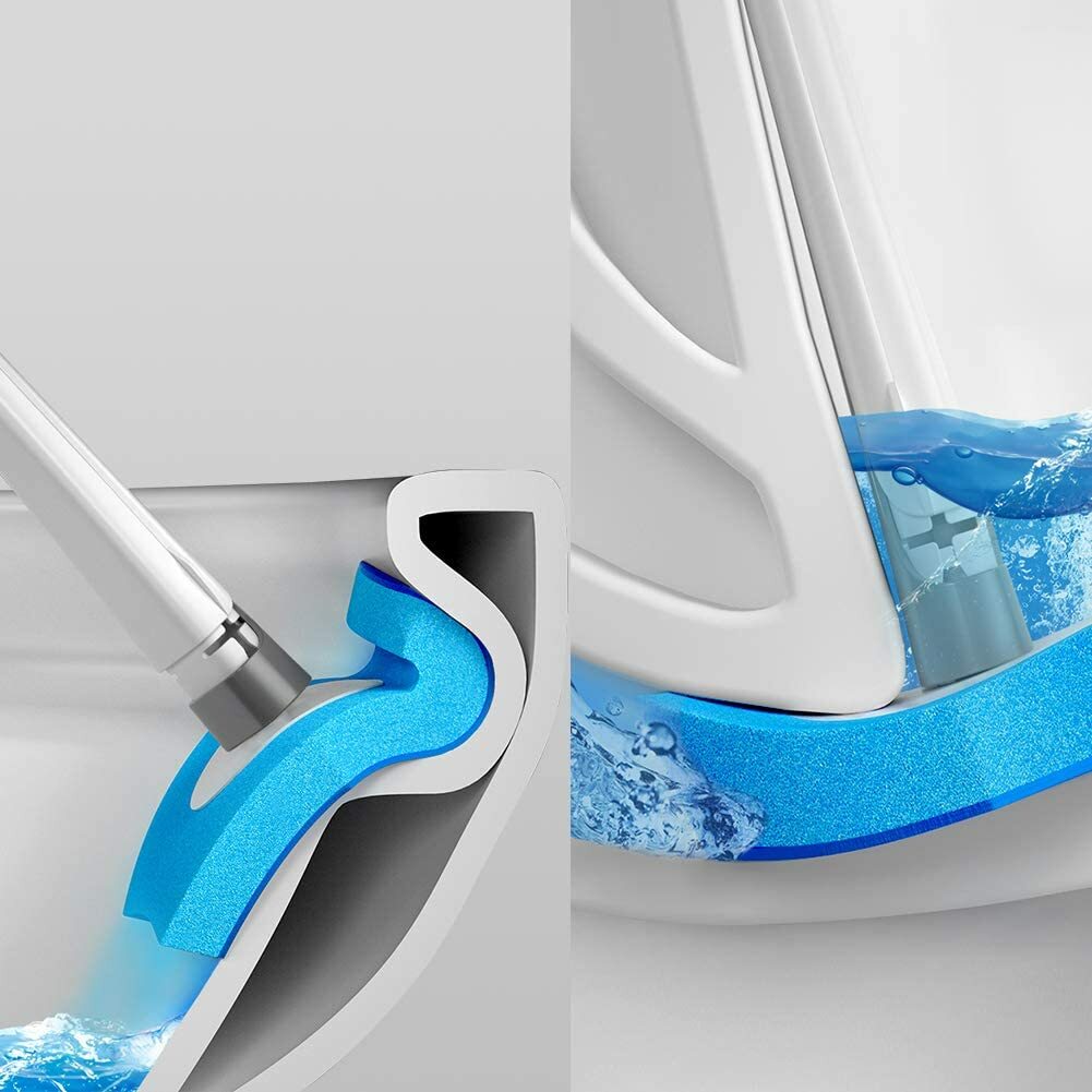 Disposable Toilet Brush Set – Freestanding with Replacement Heads