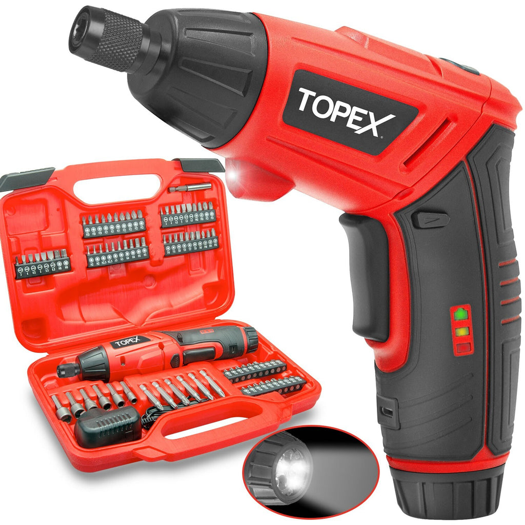 82pc Cordless Electric Screwdriver Set – 4V Max with CRV Bits