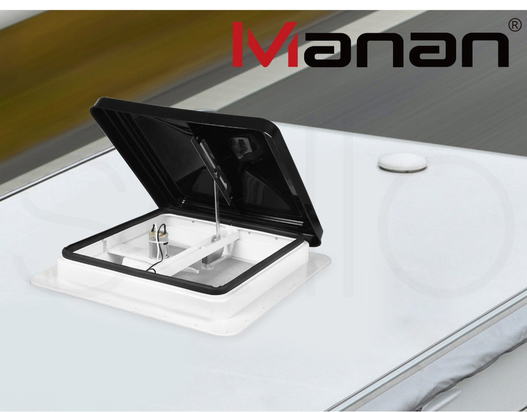 Manan Caravan Roof Vent – 12V Fan RV Hatch 355x355mm