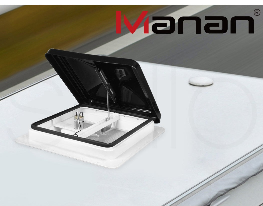 Manan Caravan Roof Vent – 12V Fan RV Hatch 355x355mm