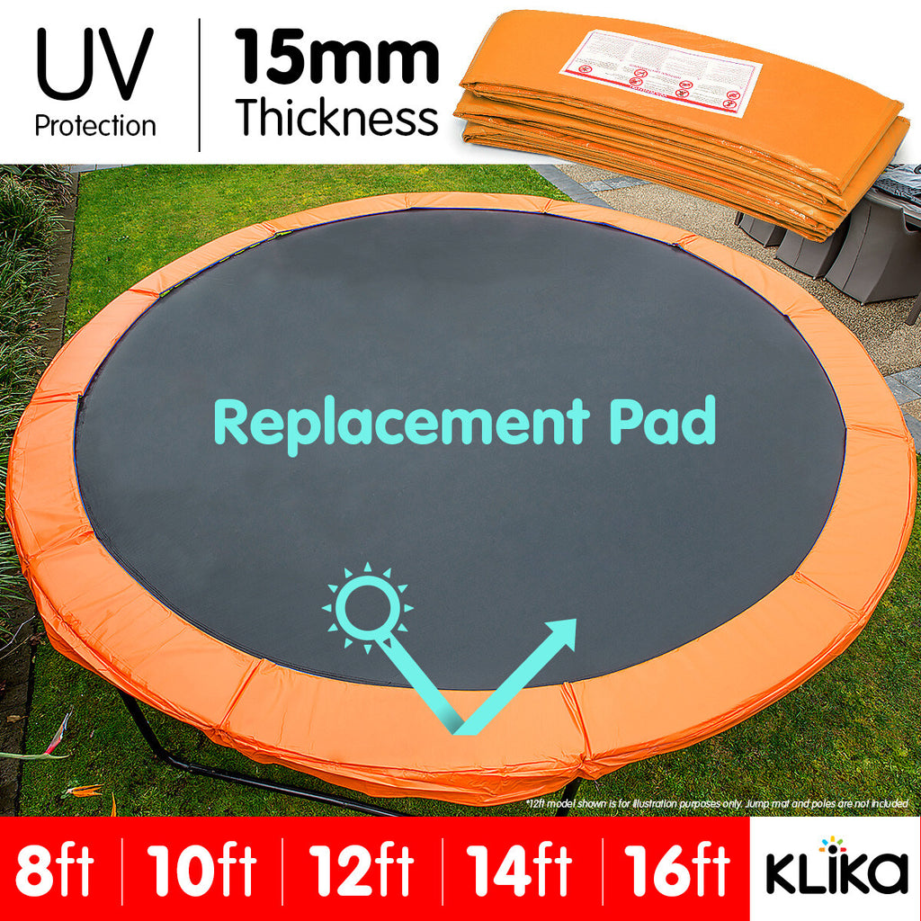 Round Trampoline Pad Replacement Spring Cover Outdoor Use