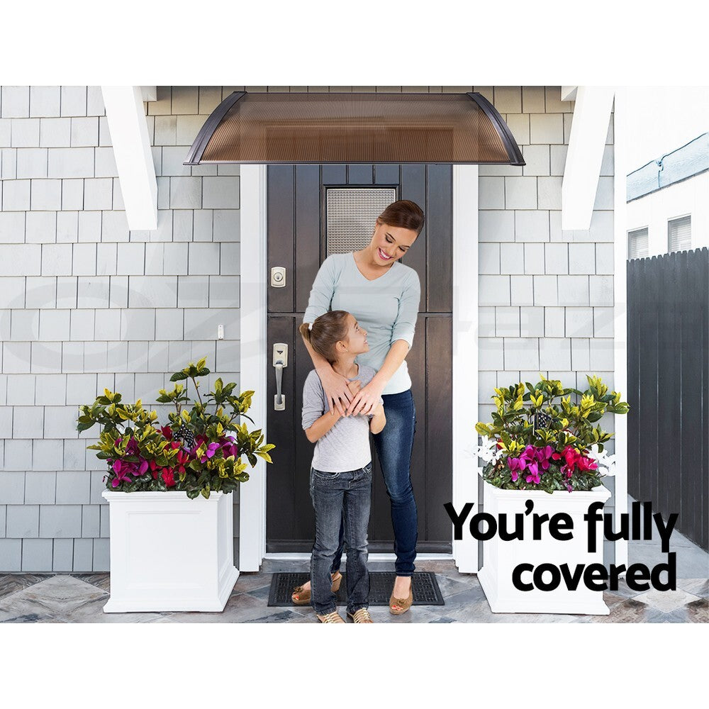 Instahut Window Door Awning Door Canopy Patio Shade 1-6M Rain Cover Sun Shield