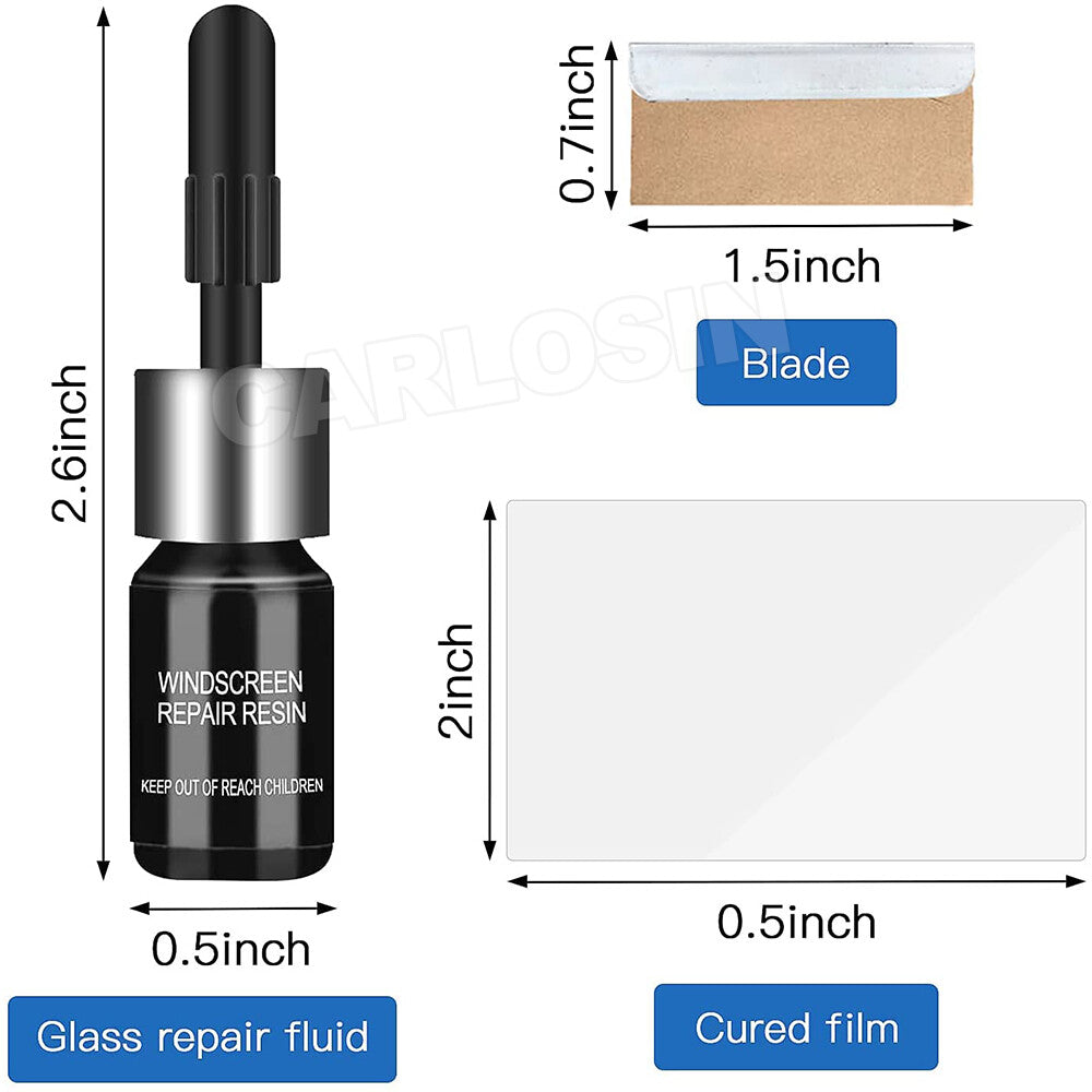 9x Car Windscreen Repair Kit Glass Window Crack Fix DIY Tool