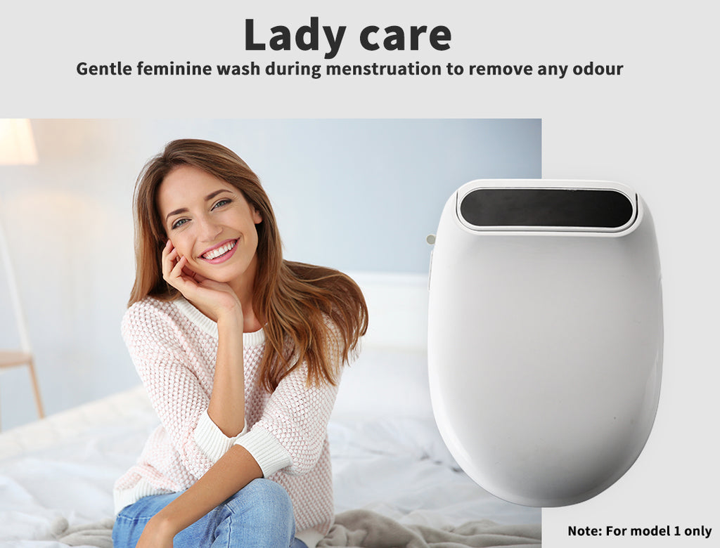 Electric Bidet Toilet Seat – LED Night Light, Remote & Antibacterial
